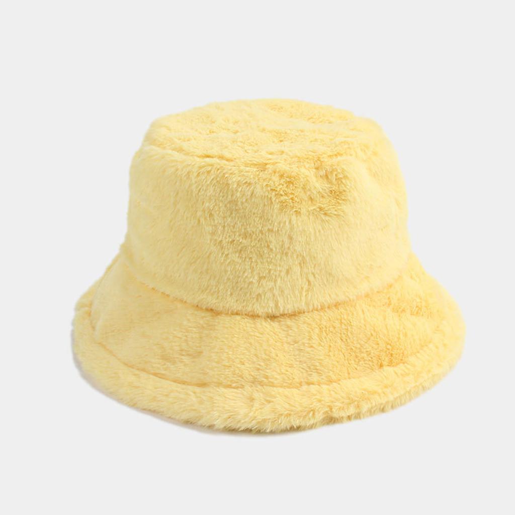 Fashion Solid Colour Fisherman Hat Autumn And Winter Outdoor Warm Plush Basin Hat