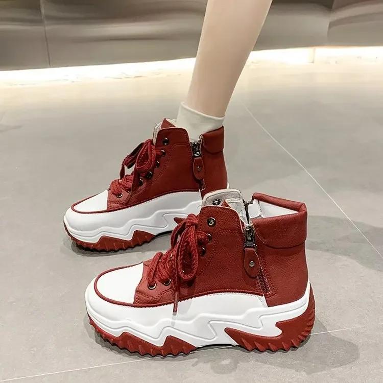 Shoes High Quality Women Chunky Sneakers Autumn Winter Warm Soft-sole Casual Shoe Female Vulcanized Shoe Ladies Snow Boots Mujer
