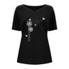 Women's Fashion V-neck Print Pullover Casual Short-sleeved T-shirt