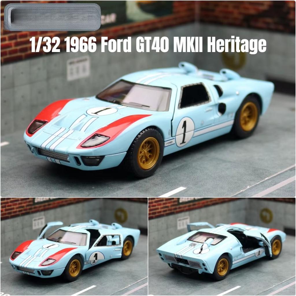 Модель игрушечной машины 1/32 масштаб 1966 Ford GT40 MKII Racing Rally литой сплав миниатюрный автомобиль коллекция подарок для детей мальчик