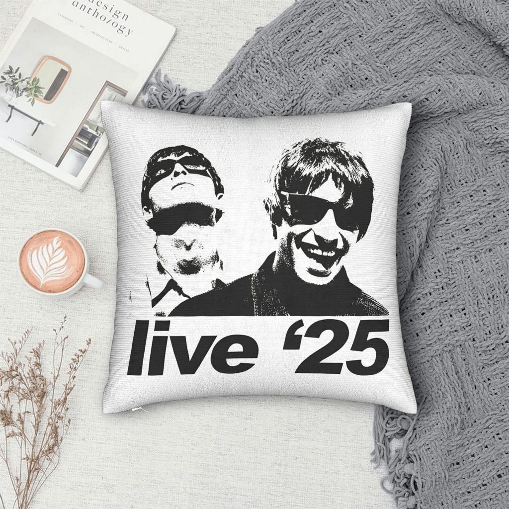 O-Oasis live'25 концертный тур Подушка Чехол для подушки Печать на изделии Чехол для подушки Подушки для тура Live 25 Квадратный Разные размеры