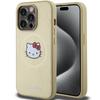 Hello Kitty Leather Kitty Head Magsafe Case For Iphone 14 Pro Max - Gold