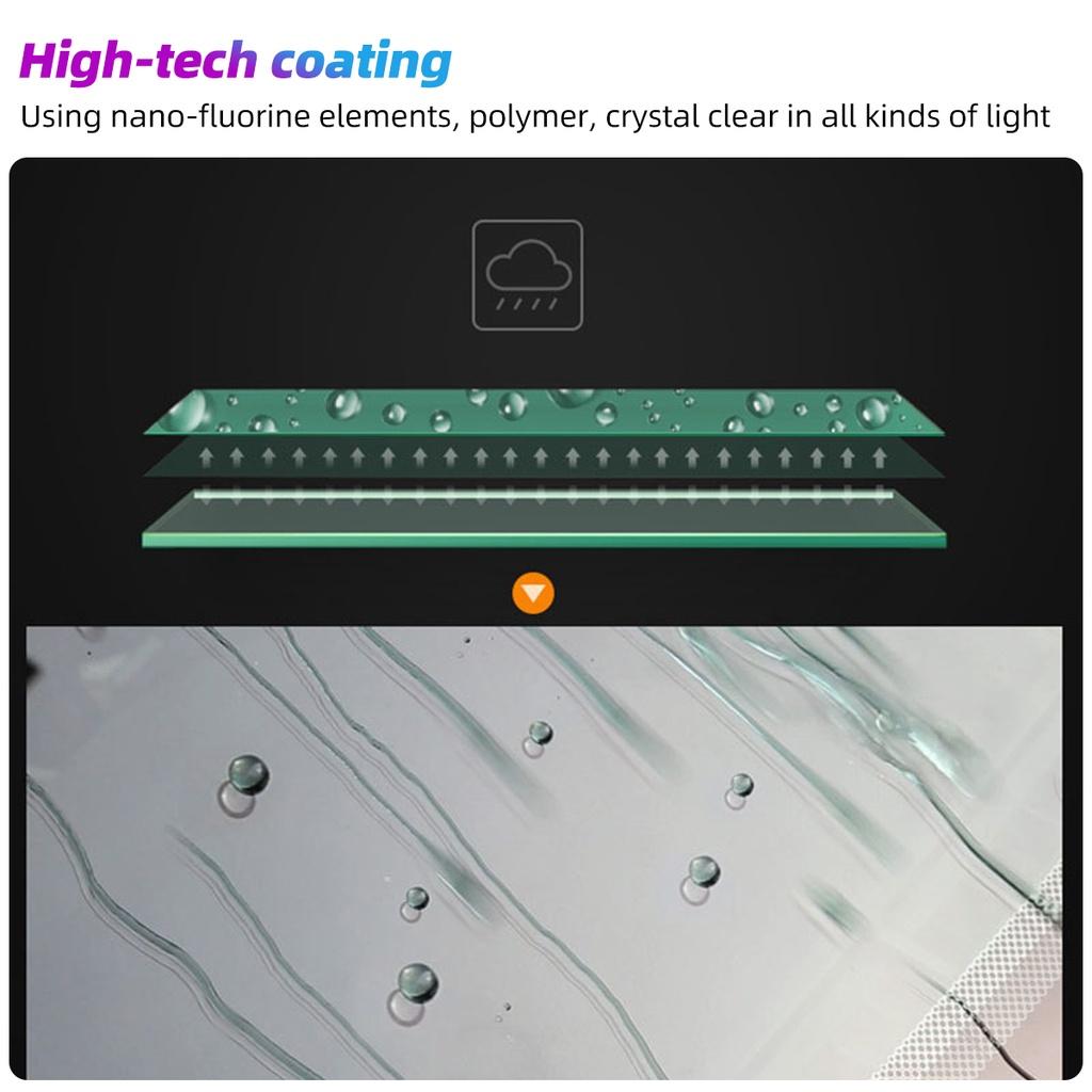 FONKEN 2 шт./компл. непромокаемые автомобильные аксессуары, прозрачная пленка для зеркала автомобиля, мембрана, противотуманная, антибликовая, водонепроницаемая наклейка, безопасность вождения