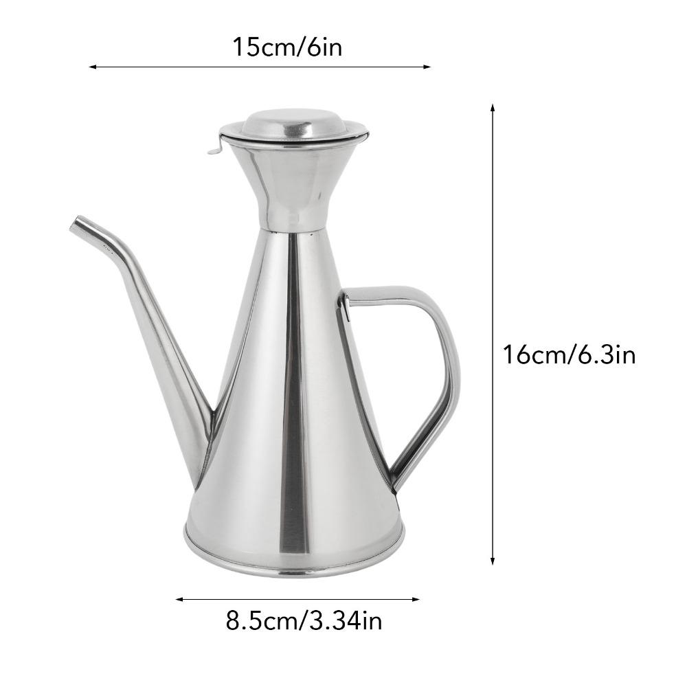 250ml/500ml Oil Dispenser Bottle 304 Stainless Steel Olive Oil Dispenser Oil Storage
