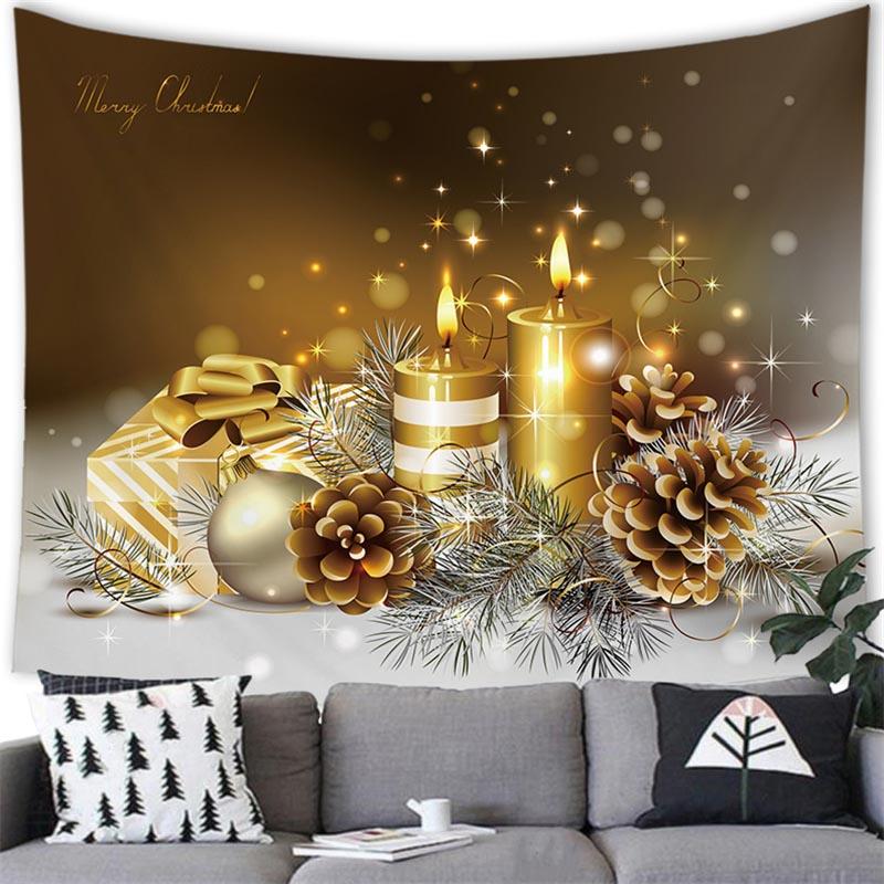 Рождественские шары с принтом, украшение, гобелен, домашний декор, гобелен, Рождественская комната, гостиная, Настенный декор, фон Tapisserie de Noël