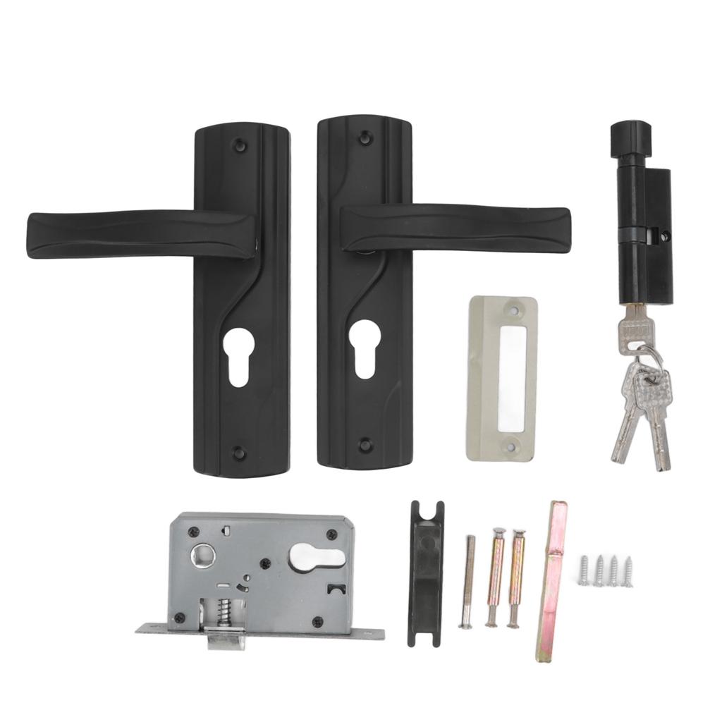 Door Handle Lock Manganese Steel Silent Bearing Universal Door Lever Lock Set with Keys for Home