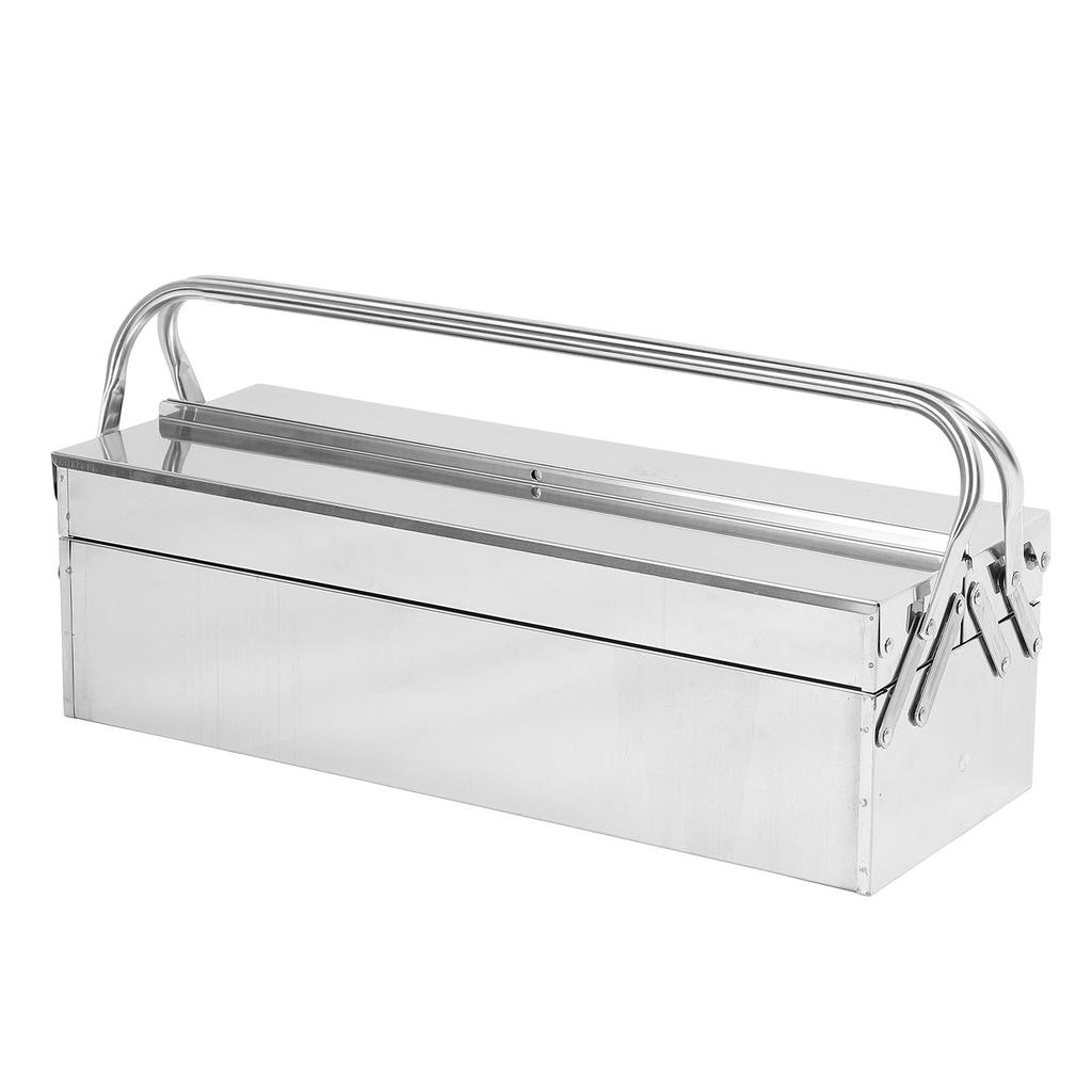 Ящик для инструментов Cantilever, 2 уровня, 3 лотка, нержавеющая сталь, портативный, расширяемый, ящик для хранения инструментов для дома и автомобиля