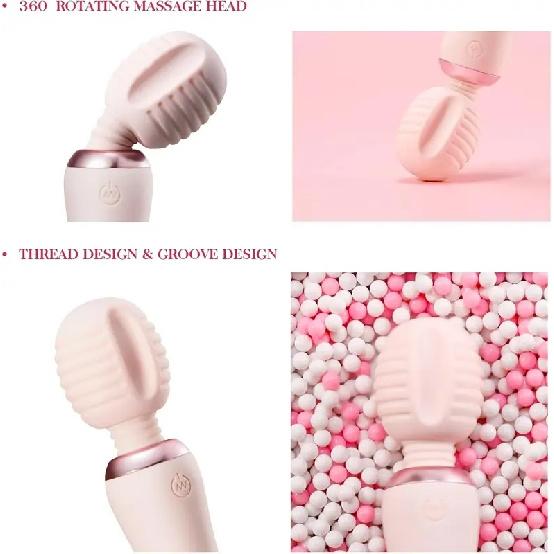 Pink Powerful Silent Vibrator Magic Wand Sex Toys For Women Female AV Anal Vibrator Clitoris Stimulator Dildo G-Spot Adult Toys