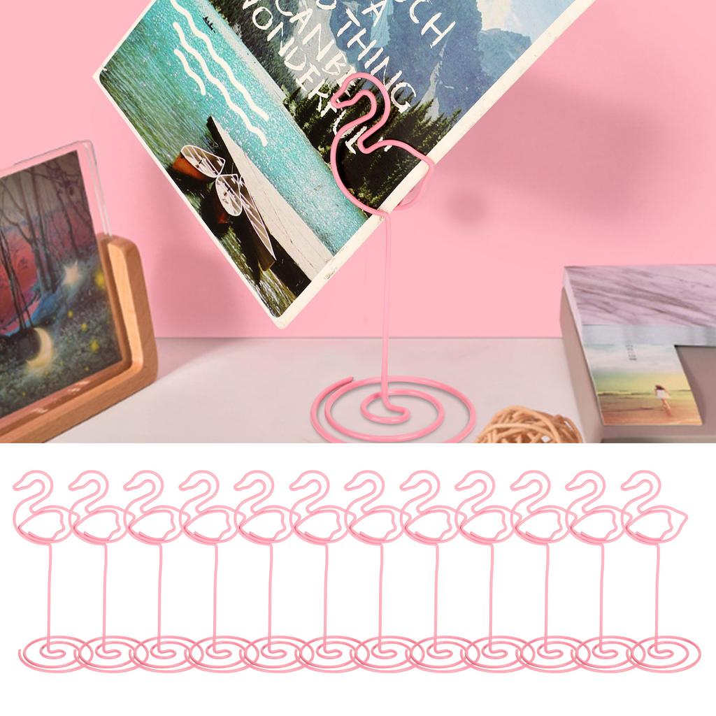 12 шт. фотозажим в виде лебедя с основанием из железной проволоки для настольных карточек, товаров для дома, бизнеса и рукоделия