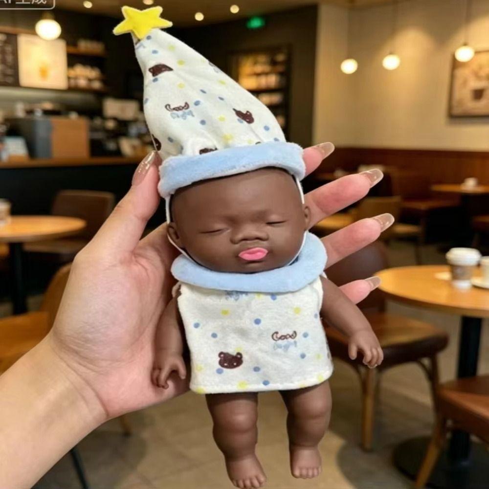 Hand Relax Black Skin Squishy Desk Home Ugly Doll Toy Creative Natasha Squeeze Doll Festival Gifts