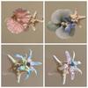 Sweet Starfish Hair Clip Korean Style Women Side Clip Simple Orchid Flower Hairpin  Daily