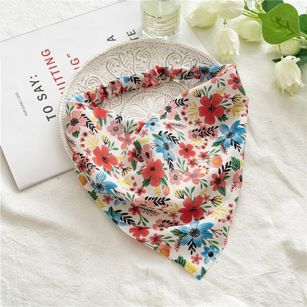 Headbands Sweet Elastic Floral Flower Hair Accessories Turban Hair Scarf Triangle Bandana Headwrap