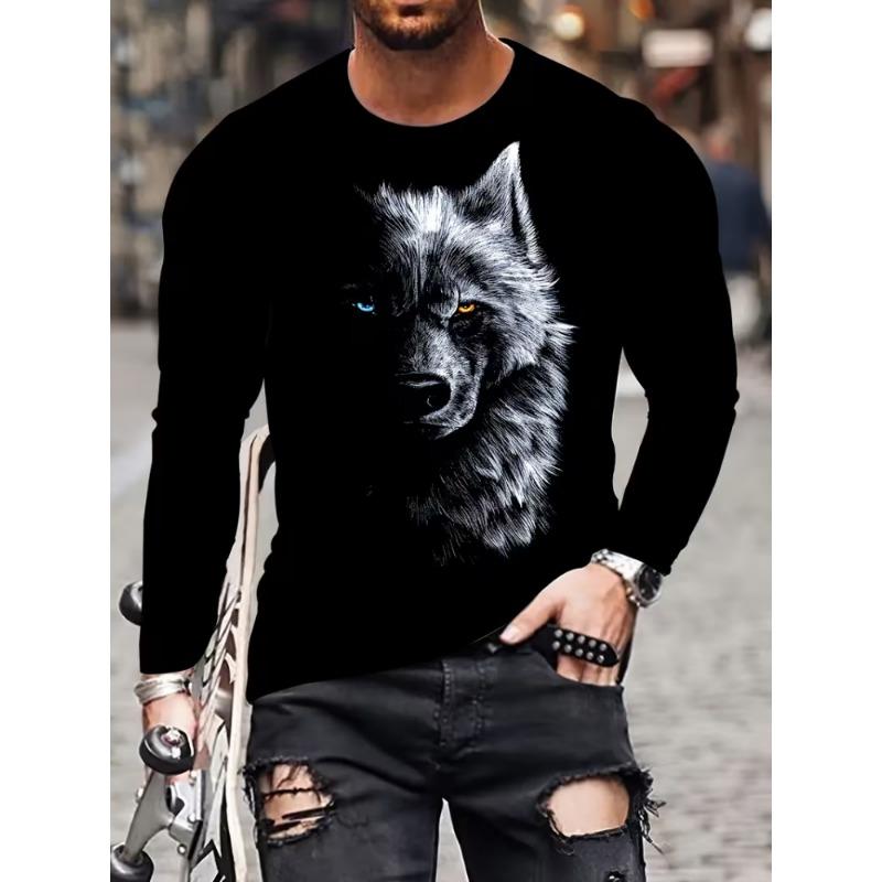 Men's Digital 3D Printed Round-neck Loose-Tee Shirt
