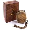 Brass Compass with Engraved Quote Confidently In The Direction of Your Dreams Compass with Chain Wood Box  Graduation, Gift for Him or Her