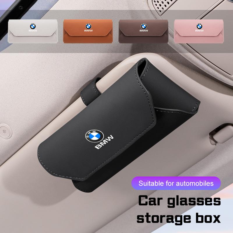For BMW X1 X3 X4 X5 X6 X7 1 3 5 6 7 Series G20 G30 G11 F15 F16 F48 I7Car Visor Glasses Case Sunglasses Box Organizer Accessories TKJLP1