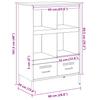 Highboard Olive Green 68 x 39 x 101.5 cm Steel