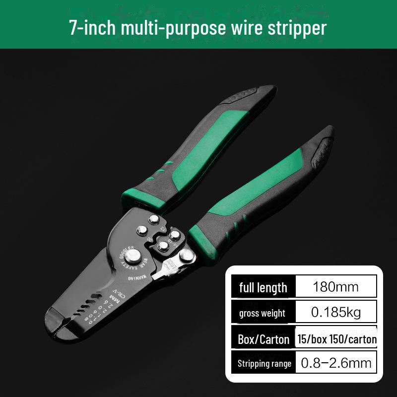 Многофункциональные 7-дюймовые клещи для зачистки проводов для электриков: Экономящие труд клещи для обжима и резки кабеля