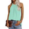 Summer Women's Vest Pleated Solid Color Loose Sleeveless Top Summer Vest Basic Casual Loose