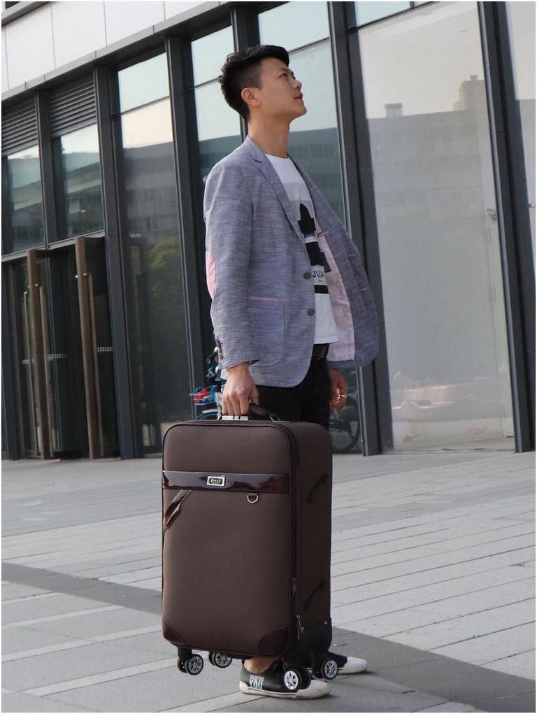 Универсальный деловой чемодан на колесах с замком — мужской и женский, 20", 24", 28" чемодан на колесиках для посадки