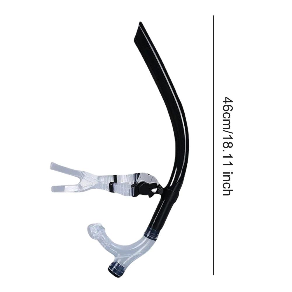 Силиконовая трубка для плавания с центральным креплением и передним расположением мундштука, удобная трубка для снорклинга и дайвинга для взрослых, подростков и детей