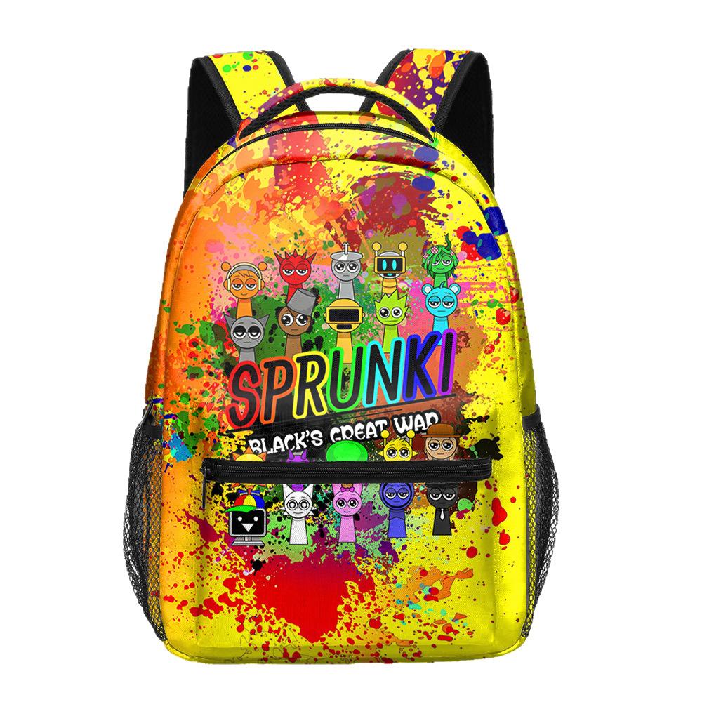 Trendy Popular Harajuku Funny Sprunki Student Bookbag Notebook Backpacks 3D Print Oxford Waterproof Boys/Girls Travel Backpacks