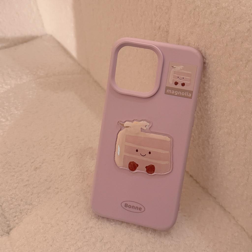 Cute Ins Dessert Cake 17pro Max Apple 16 Mobile Phone Case Silicone Iphone14 Suitable for 13 Three Dimensional Soft