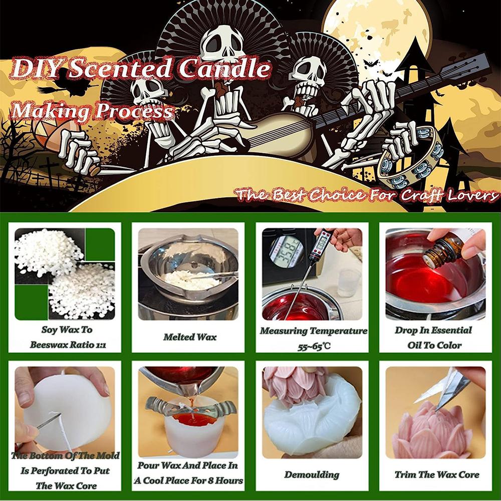 Креативная силиконовая форма в виде черепа, форма для восковых мелтов, DIY-крафт для украшения Хэллоуин-вечеринки