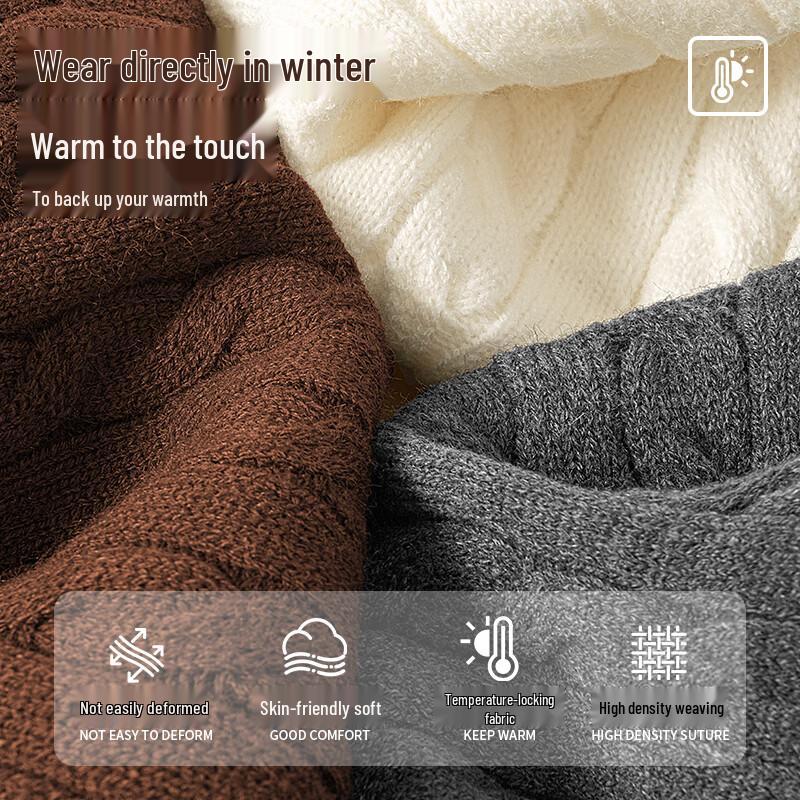 JEEP Men's Cable Knit Round Neck Sweater