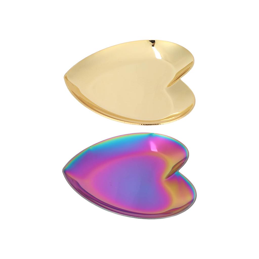 Доска для дизайна ногтей из нержавеющей стали в форме сердца, косметический макияж, маникюр, советы, палитра для смешивания цветов