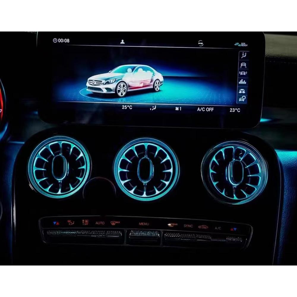 Для Mercedes Benz E-class W213 автомобильный фонарь окружающего света спереди и сзади с атмосферной лампой автомобиля 64 цвета 2016-2020