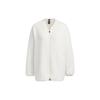 Solid Color Lightweight Faux Shearling Casual Sports Jacket Women Jackets White IZ3146