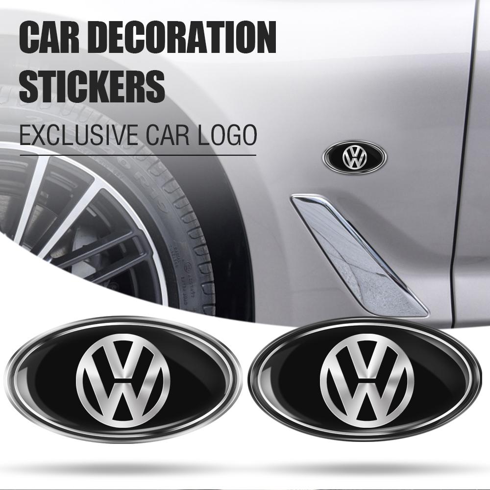 EFG1 For VW New R Jetta Golf Beetle PASSAT MK4 Bora Accessories Metal Car Badge Sticker Rear Tail Trunk Side Body Emblem Car Sticker