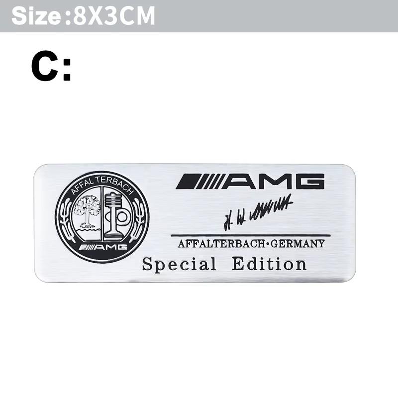 CRJ1 1PCS Car Aluminum Sticker Emblem Badge Decals Accessories CFXMBT-BECH23 For Mercedes Benz W204 W205 B/C/E/S Class GLC GLE CLA