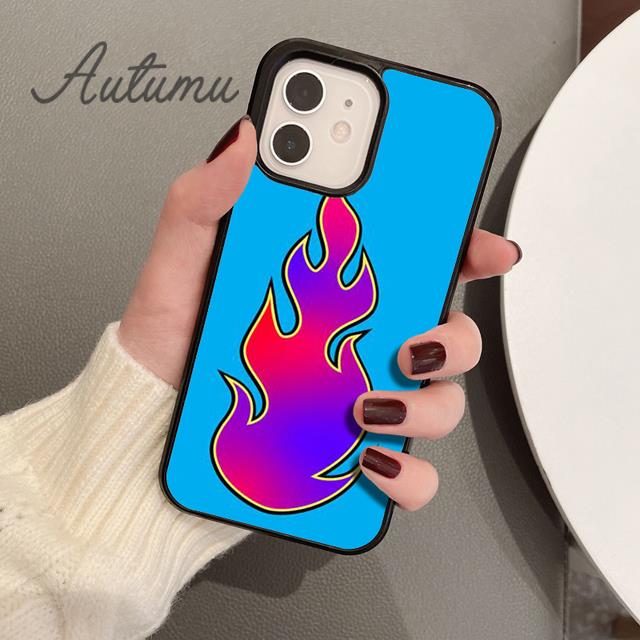 Трендовый чехол для телефона с пламенем для iPhone 11 12 13 14 Pro Max mini X XR XS SE 2020 5 6S 7 8 Plus Samsung Galaxy S21 S22 Чехол-накладка
