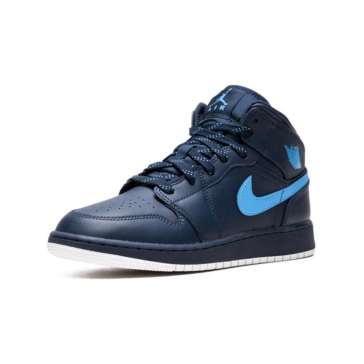 Jordan 1 Mid Obsidian University Blue GS 554725-415