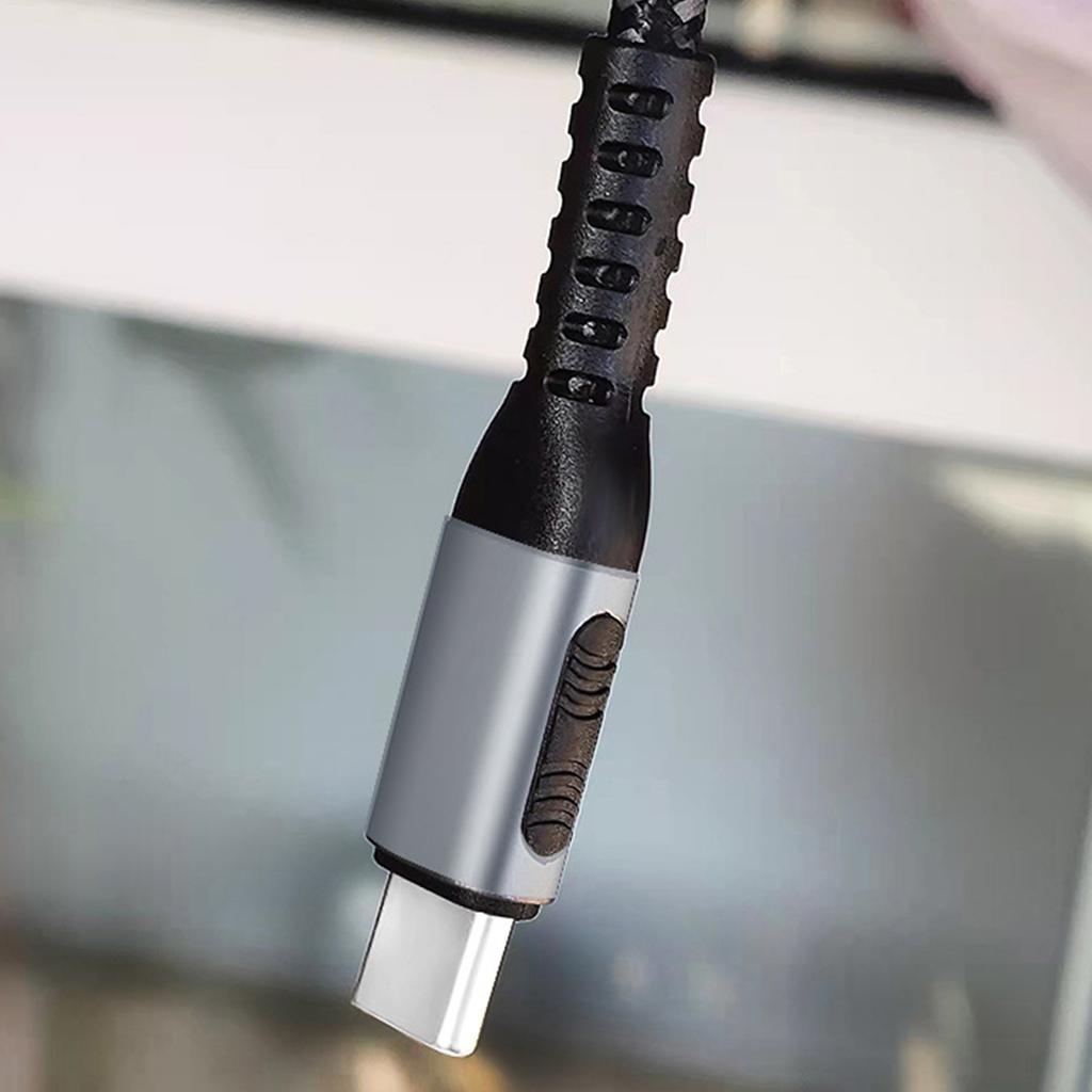 Портативный 100 Вт Нейлоновый Плетеный USB C Кабель с Двумя Штекерами Типа C Data Cord для Различного Использования в Офисе, Дома или в Путешествии