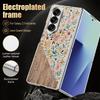 Ретро акварельный цветочный принт Чехол для Samsung Galaxy Z Fold 8 Ultra 7 6 5 Z Fold8 Fold7 Fold6 Роскошный Гибридный 3-в-1 Покрытие Кожаная Защитная Накладка