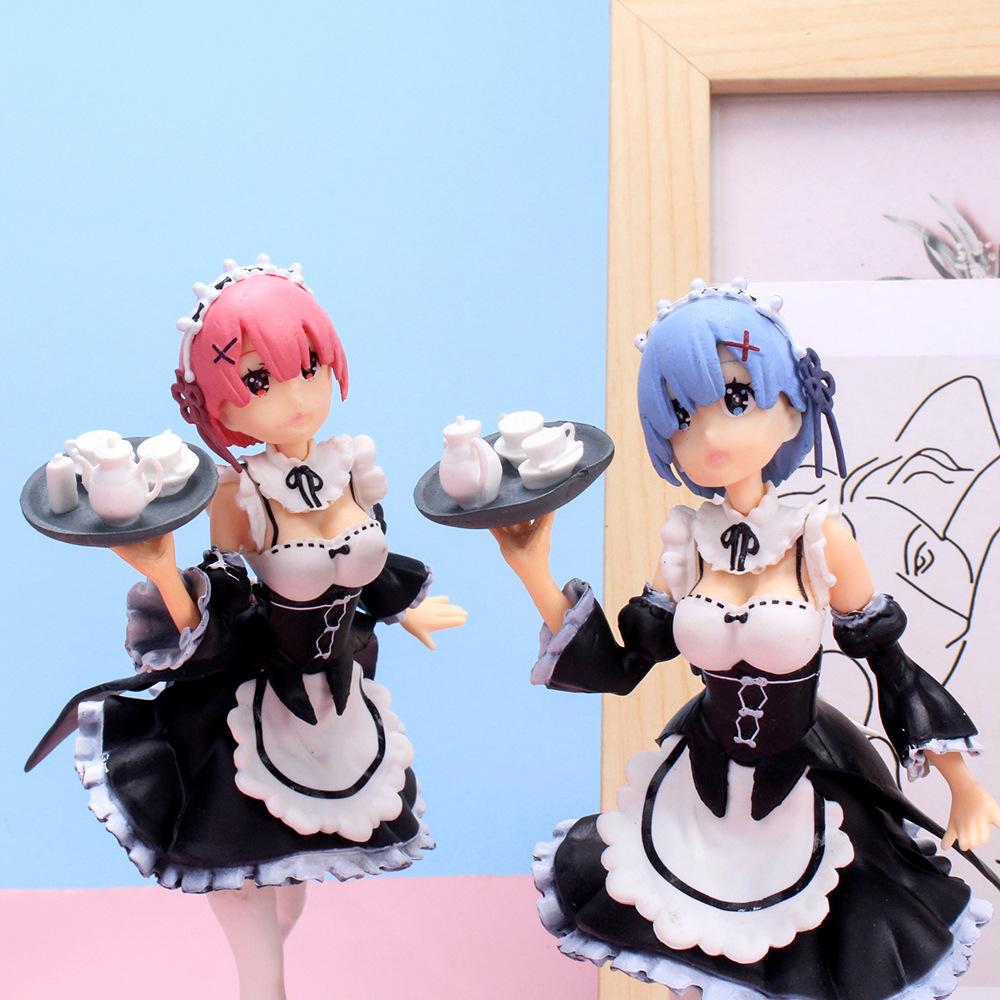 17cm Anime Figure kawaii girl apron maid dress PVC Action Model toy birthday gift