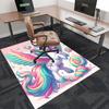 1pc Rainbow Unicorn Office Chair Mat - Anime Cartoon Design, Non-Slip Carpet for Home Decor, Suitable for All Seasons.H096