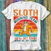 Sloth Running Team Sport GYM T Shirt Top Tee 301
