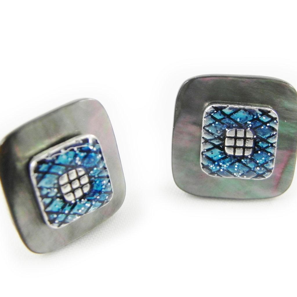 NOA [H2329] - Синие дизайнерские серьги «Бора-Бора»