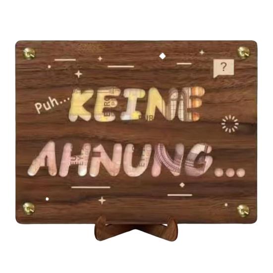 Wooden Money Holder Money Envelope with Hollow-out Pattern Cash Holder Wedding Cash Gift Holder for Christmas Birthday Graduation Festival