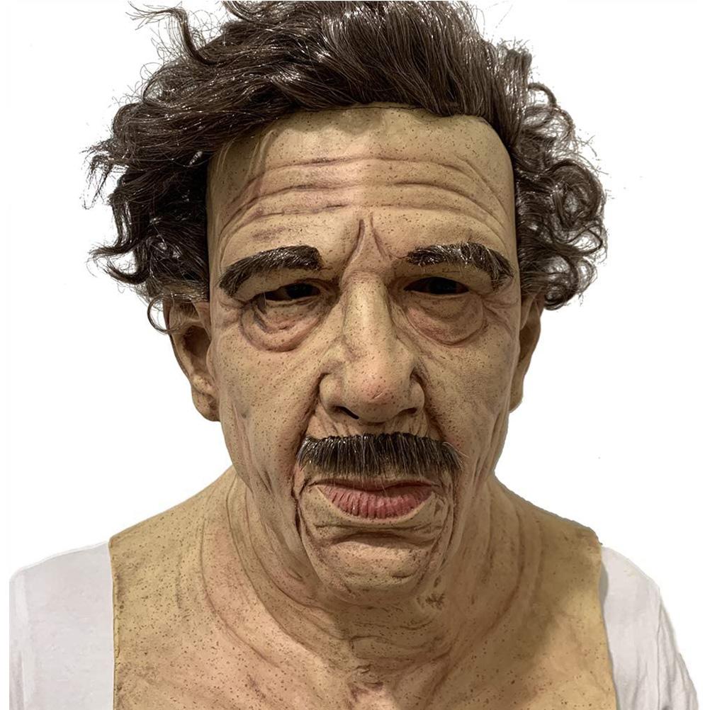 Хэллоуин латексное лицо старика Хэллоуин нарядное платье для маскарада реалистичный головной убор
