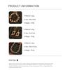 Vintage Enamel Zircon Drop Jewelry Set Women - Gold Tone Alloy Necklace Bracelet Earring Combo Retro Chic Locket Chain