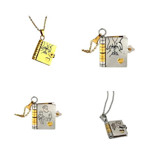 Ожерелье-книга для дочери Моя невероятная девочка Кулон из нержавеющей стали с гравировкой Ожерелье-мини-книга Ювелирный подарок