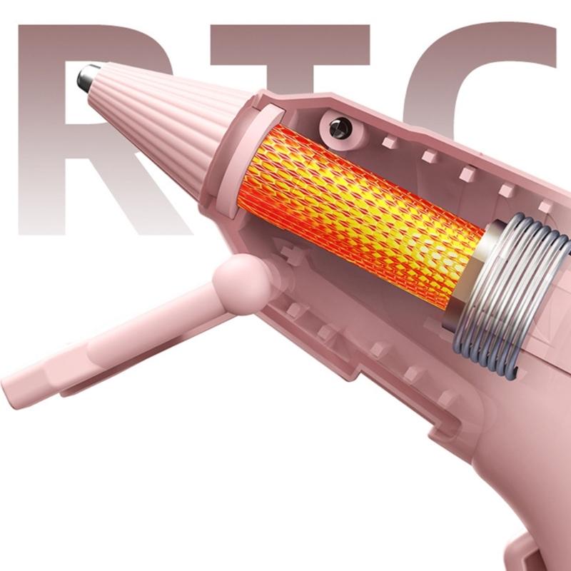 Wireless Hot Glues Guns 2000mAh Battery Fast Preheats 1.5Hs Runtime Silicone Insulated Nozzle Includes 10 Premium Sticks
