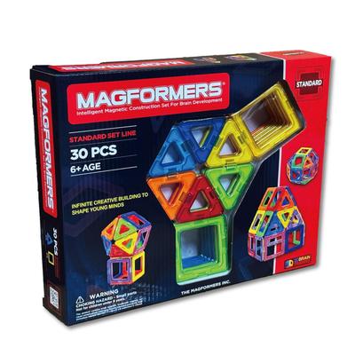 MAGFORMERS 30 предметов Стандартный набор MAGFORMERS Магнитный блок Развивающая игрушка для развития творческих способностей [30 предметов] [Товар]