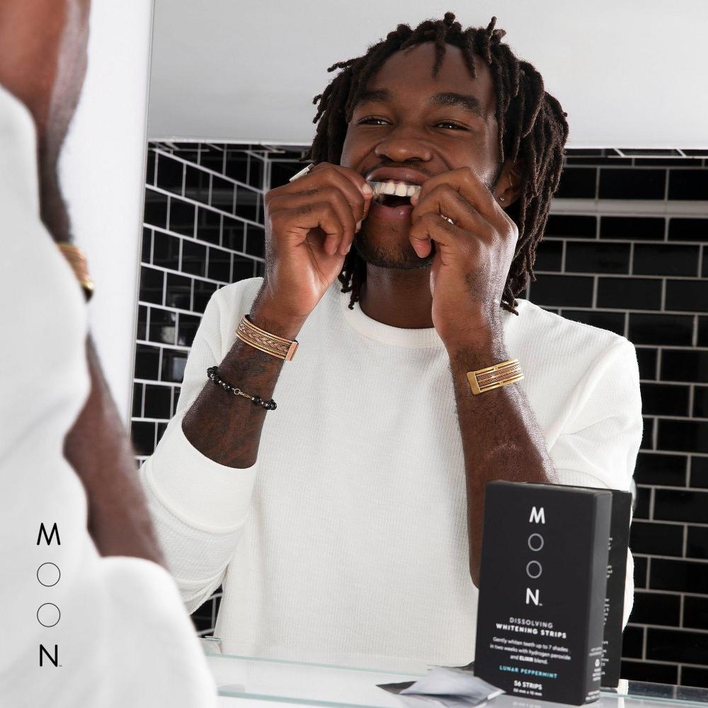 Растворяющиеся полоски для отбеливания зубов Moon Gentle At Home Whitening 56 шт.