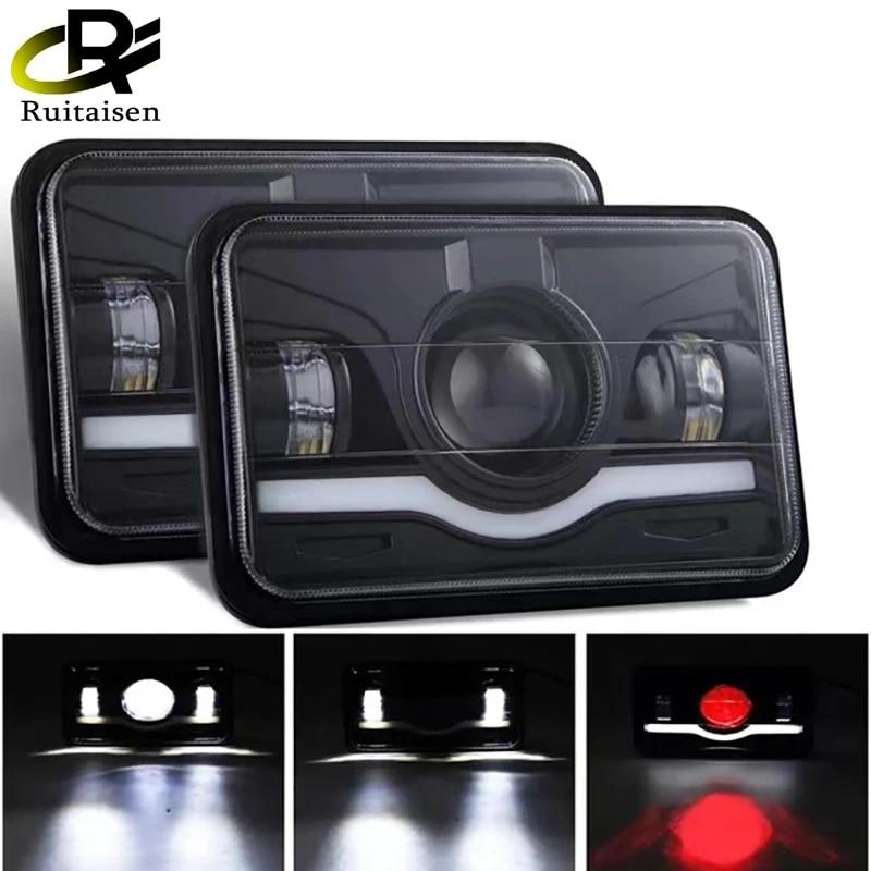 12 В 24 В 4x6 дюймов светодиодный фара H4 светодиодный рабочий свет с DRL H4651 H4652 H4656 для автомобиля Jeep Мотоцикл Hond Truck Kenworth фара