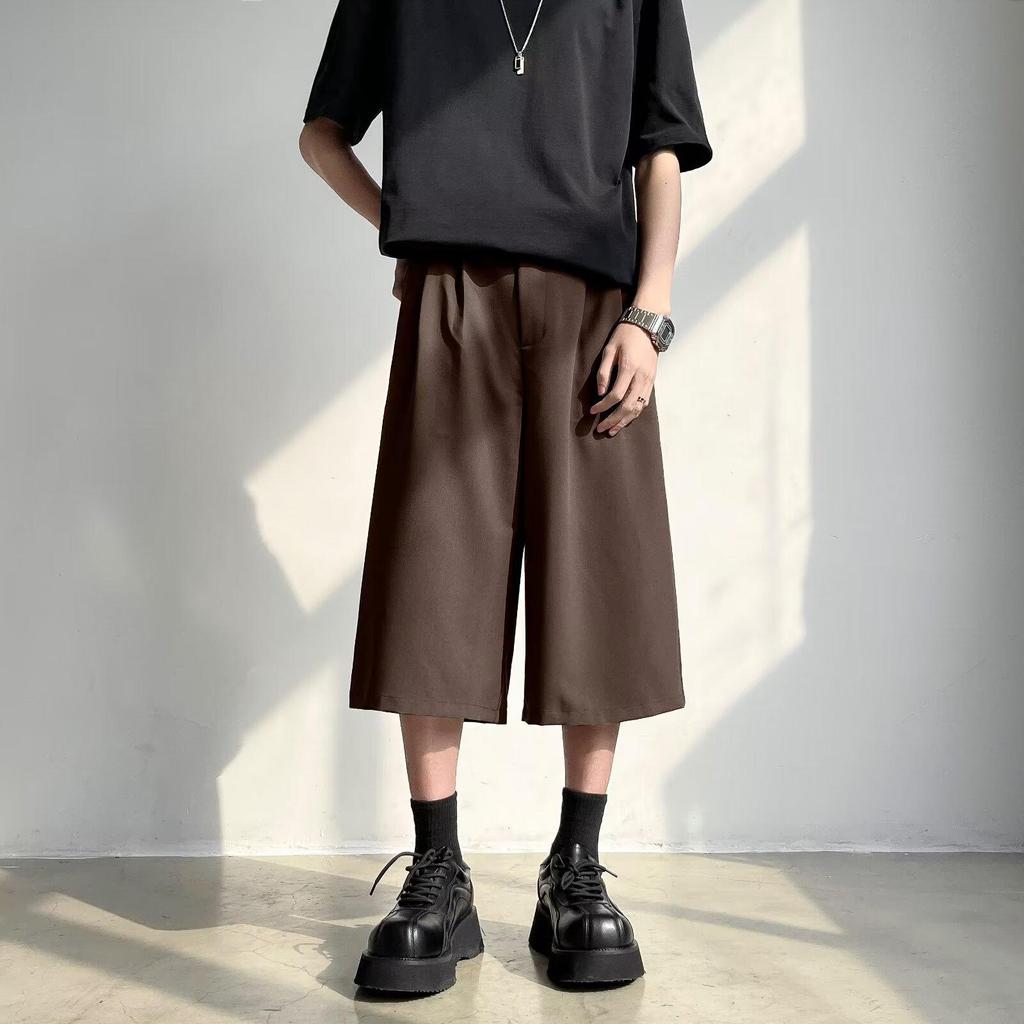 Men's Japanese Retro Cityboy Knee-Length Shorts - Trendy Loose Summer Pants